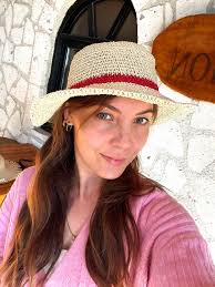 Custom Knit Straw Hat Monkey Anime Bucket Hat, Summer Hat With Red Band,  Stylish Hat, Cream Straw Sun Hat for Women, Bright Summer Fashion