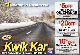 Kwik Kar In Grapevine Tarrant County County Advertising
