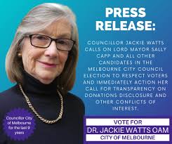 Jackie Watts, Melbourne City Councillor