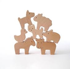 Wooden Stacking Toys Baby Farm Animals Etsy Wooden Animal Toys Eco Wooden Toys Wood Animal