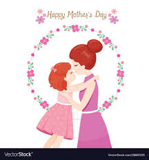 Mother Kissing On Forehead Daughter Vector Image On Vectorstock Family Drawing Frozen Birthday Invitations Cute Drawings