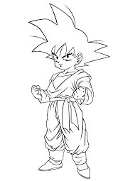 Dragon ball super coloring page with few details for kids. Songoten Dragon Ball Z Kids Coloring Pages