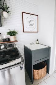 To hide sink in your bedroom, you can curtain it off or you can use bamboo to hide it. How To Hide Your Utility Sink Faux Cabinet Tutorial Within The Grove