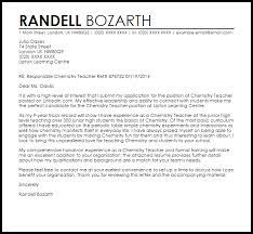 The originality that should characterise an excellent cover letter therefore prevents the wholesale use of a universal template without significant alterations, but the three sample letters that appear below may prove helpful for scholars who are planning, formatting and drafting a professional cover letter to a journal editor. Chemistry Teacher Cover Letter Sample Cover Letter Templates Examples