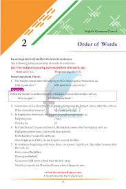 Download complete pdf guide / key book / solutions / solved exercises. Class 8 English Grammar Chapter 2 Order Of Words For Session 2021 2022