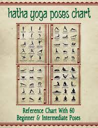 20 basic printable yoga poses for beginners to improve flexibility, posture, and to build a foundation for a get access to our yoga routines and pose sheet pdf's so we can help you: Hatha Yoga Poses Chart 60 Common Yoga Poses And Their Names A Reference Guide To Yoga Asanas Postures 8 5 X 11 Full Color 4 Panel Pamphlet Amazon De The Mindful Word Fremdsprachige Bucher