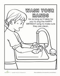 Among the easiest ways to do this is w Washing Hands Coloring Page