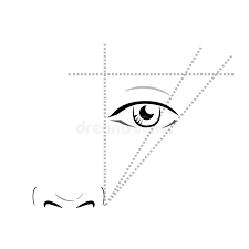 Face Chart Makeup Artist Blank Stock Illustration