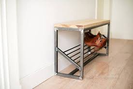 Bank Schuhe Soft Bank Schuhe Lagerung Bank In Stahl Stahl Holz Welded Furniture Bench With Shoe Storage Diy Storage Bench