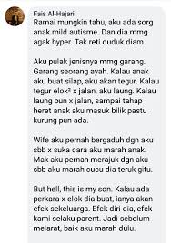 Tapi sebelum itu, mari kita fahami. Usah Takut Marah Anak Jangan Expect Orang Faham Perkongsian Bapa Anak Autisme Ini Wajar Dicontohi Keluarga