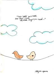 Two Birds On A Wire Painting Twobirdsdrawing Regina Spektor Music Book Lyrics Aesthetic