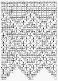 filet crochet edging with diamonds zigzag vaguely