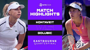 Watch the match highlights from l. Anett Kontaveit Vs Viktorija Golubic 2021 Eastbourne Quarterfinal Wta Match Highlights Youtube