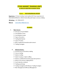 In this guide, you will learn everything you need to start trading cryptocurrencies. Stock Market Training By Wca Stock Market Stocks