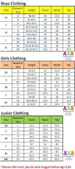 Tabel Ukuran Baju Anak Baju Anak Anak Pakaian Bayi Laki Laki