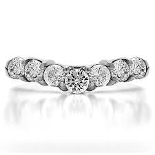 Diamond ring in white gold [item # ben bridge jeweler, daughter ring, diamond. Twobirch Curved Rings 0 5 Ct Graduated Shared Prong Seven Stone Contour Anniversary Wedding Ring