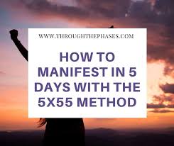The 369 manifestation method is a technique for manifesting your dreams by focusing on them multiple how to do the 369 manifestation method. How To Manifest In 5 Days With The 5 55 Manifestation Method Through The Phases