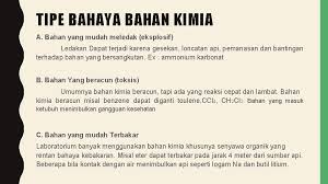 Bahan kimia mudah terbakar termasuk ke dalam kelompok bahan kimia b3. Pengenalan Dan Pemeliharaan Bahan Di Laboratorium Kimia Oleh