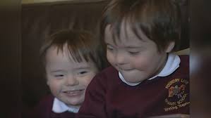 Identical twins, Joe and Eric, who have Down's Syndrome receive their  coronavirus vaccination