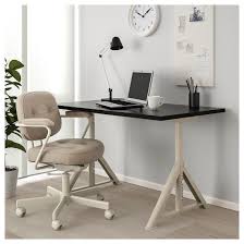 Idasen Desk Black Beige 47 1 4x27 1 2 Ikea Cheap Office Furniture Black Desk Desk
