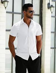 LETSEE Mens Short Sleeve Dress Shirts ...