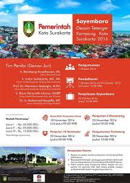 Sayembara Desain Tetenger Kampung Kota Surakarta 2016 Teknologi Konstruksi Arsitektur Kota Surakarta Desain Kota