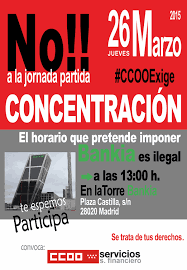 Refers to person, place, thing, quality aprovecho el descanso de mi jornada partida para comer con mi familia. Ccoo Se Moviliza En Bankia Contra La La Jornada Partida