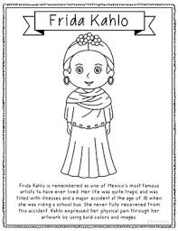 Frida kahlo coloring pages pdf. Frida Kahlo Famous Artist Informational Text Coloring Page Craft Or Poster