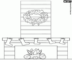 A fun colouring page for the festive season. Chimneys And Fireplaces On Christmas Coloring Pages Printable Games
