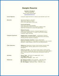 Sample Resume Format No Work Experience Examples For How To Write A ...