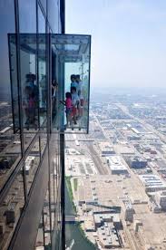 In Chicago Willis Tower Skydeck Visitors Can Walk Onto The Ledge Enclosed Glass Balconies Protruding From T Willis Tower Skydeck Chicago Getaway Willis Tower