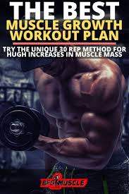 The Ultimate Muscle Growth Workout Plan The 30 Rep Method In 2020 Workout Plan Weight Training Plan Muscle Growth