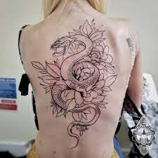 Start Of A Neo Traditional Back Piece By Vitaly He Did Some Changes To Original Design Traditional Tattoo Back Piece Neo Traditional Tattoo Traditional Tattoo