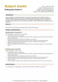 Student resume templates and job search guidelines. Radiography Student Resume Samples Qwikresume