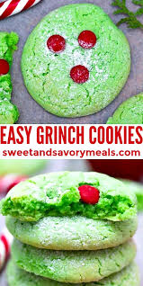 Download christmas cookies png and use any clip art,coloring,png graphics in your website, document or presentation. Grinch Cookies Recipe Video Sweet And Savory Meals