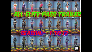 Get free diamond and elite pass for free fire. Freefire Season 1 To 12 All Elite Pass Trailer Must Watch Youtube