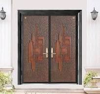 New Security Cast Aluminum Door Double Aluminum Door