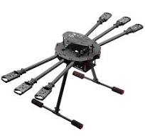 QWinOut Q650 3K Carbon Fiber 6-Axls Aircraft Folding Arm FPV Drone UAV Quadcopter Frame Kit with Landing Gear Skid for DIY Aircraft Helicopter
