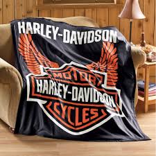 Harley davidson jagged edge fleece blanket throw new. Collections Etc Harley Davidson Motorcycle Fleece Throw Blanket Standard Walmart Com Walmart Com