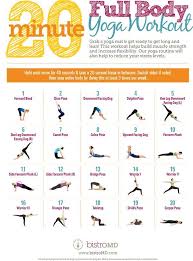 20 Minute Full Body Yoga Workout Guide Infographic Daily Infographic Full Body Yoga Workout Easy Yoga Workouts Yoga Muscles