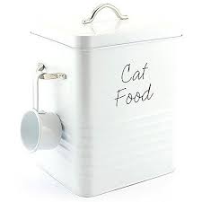 Cat Food Storage Container White Retro Treats Biscuits Ti Https Www Amazon Co Uk Dp B01c61 Dog Food Storage Containers Cat Food Storage Container Cat Food