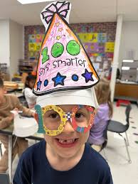 Mrs. Dreher's Kindergarten class had so much fun celebrating being 100 days  smarter!