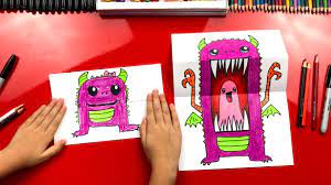 Mostly used for rich and popular cute girls in anime series, it can vary from super curly to step 8. How To Draw A Scary Cute Monster Folding Surprise Art For Kids Hub
