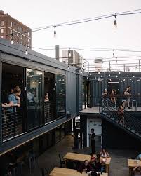 Detroit Shipping Company Located In Detroit Mi What Began As A Humble Biergarten Snowballed Into A Container Coffee Shop Container Restaurant Container House