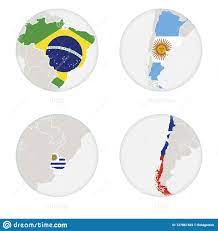 Maybe you would like to learn more about one of these? Contorno Del Mapa Del Brasil De La Argentina De Uruguay De Chile Y Bandera Nacional En Un Circulo Ilustracion Del Vector Ilustracion De Correspondencia Muestra 137867409