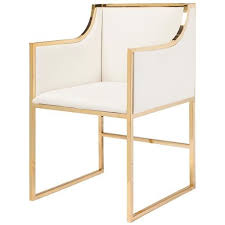 Anastasia Hollywood Regency White Linen Brass Frame Dining Chair Linen Dining Chairs Gold Dining Chairs Dining Room Chairs