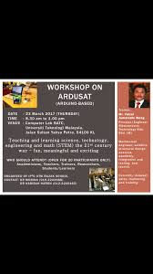 The enterprise currently operates in the all other miscellaneous schools and instruction sector. Ardusat Workshop Utm Razak School Astronautic Technology Sdn Bhd Habibah Norehan Hj Haron Dr