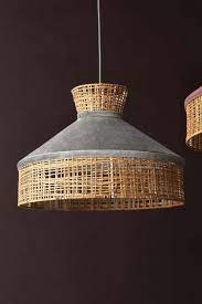 Velvet Rattan Pendant Ceiling Light Silver Grey Rockett St George Ceiling Lights Rattan Lamp Gold Ceiling Light