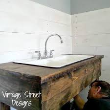 how to make a rustic sink base