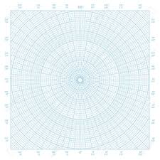 Blue Vector Polar Coordinate Circular Grid Graph Paper Background